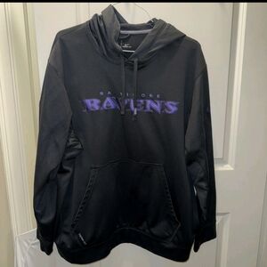 Nike Black and Purple Hoodie